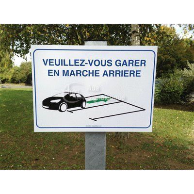 Kit Panneau veuillez vous garer en marche arrière aluminium 3mm