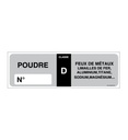 Lot 10 autocollants Etiquettes Extincteur poudre D
