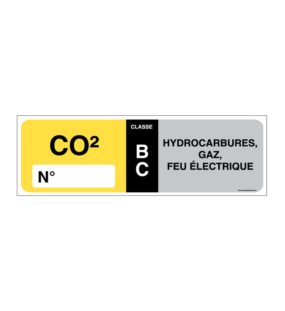 Lot 10 autocollants Etiquettes Extincteur CO2 BC