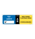 Lot 10 autocollants Etiquettes Extincteur eau AB