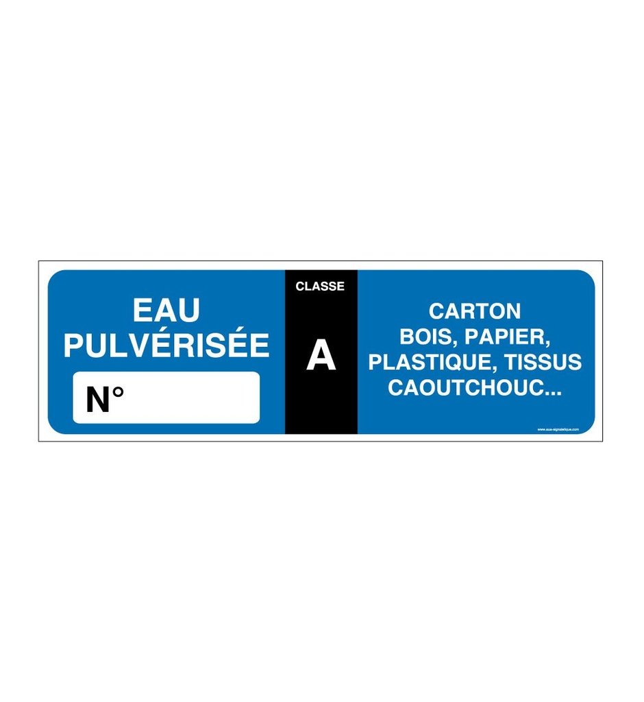 Lot 10 autocollants Etiquettes Extincteur eau A