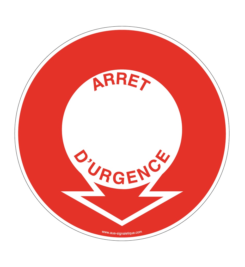 Panneau Emplacement Arrêt d'urgence