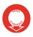 Panneau Emplacement Arrêt d'urgence