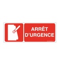 Panneau Arrêt d'urgence avec picto - B