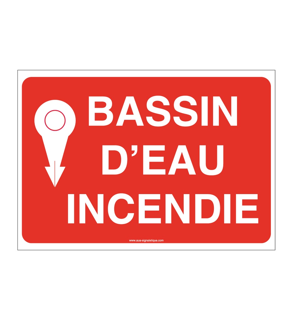 Panneau Bassin d'eau incendie