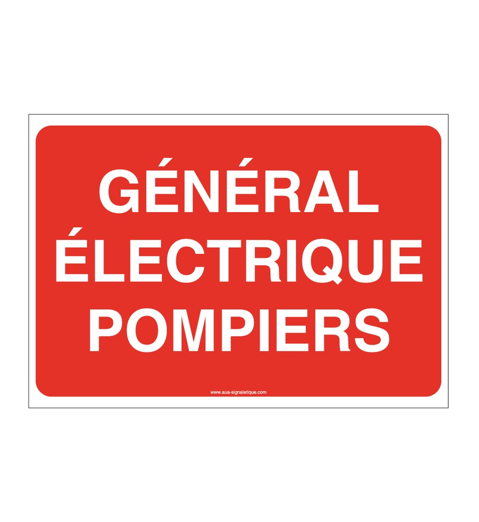 Panneau Général électrique pompiers