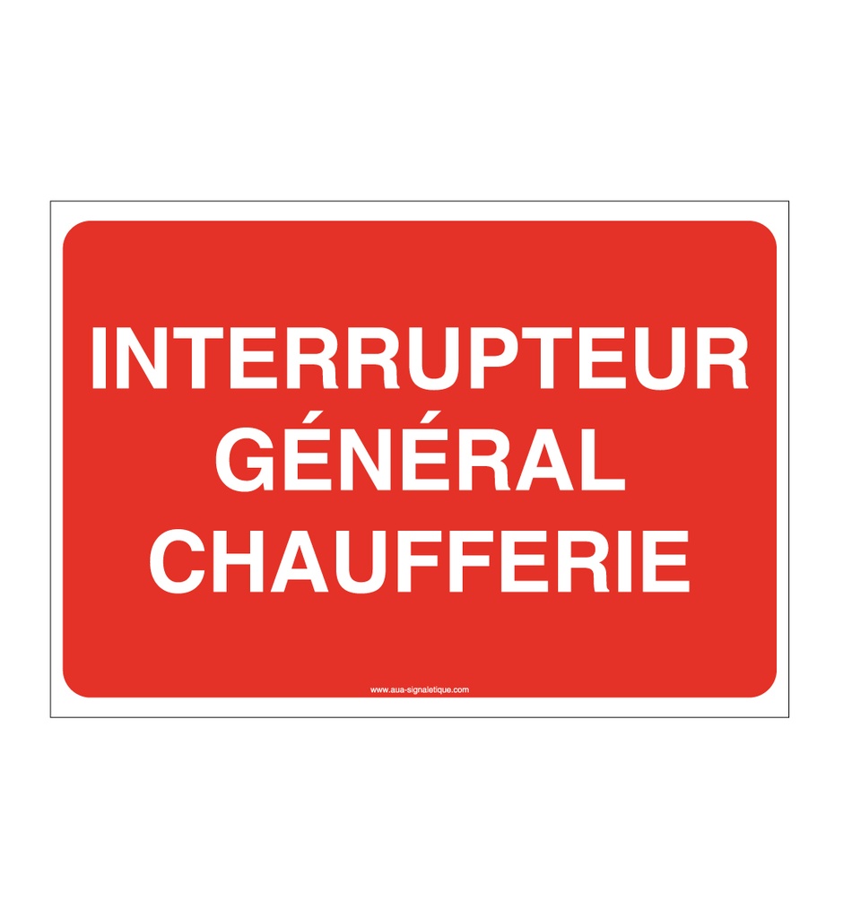 Panneau Interrupteur général chaufferie