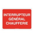 Panneau Interrupteur général chaufferie