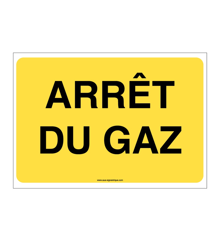 Panneau Arrêt du gaz