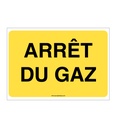 Panneau Arrêt du gaz