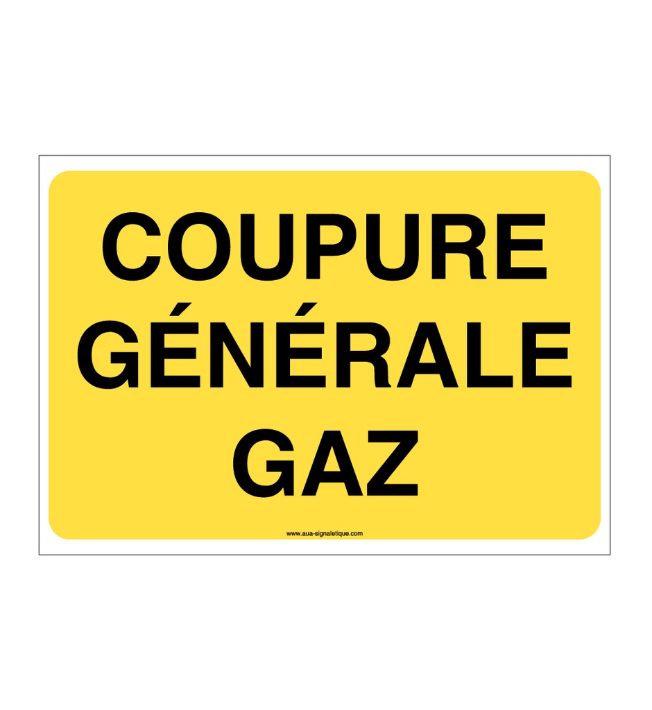 Panneau Coupure générale gaz