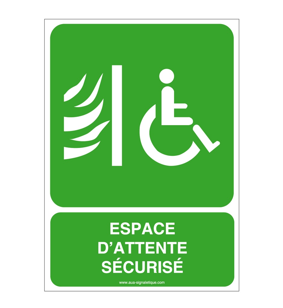 Panneau Espace d'Attente Sécurisé Vertical