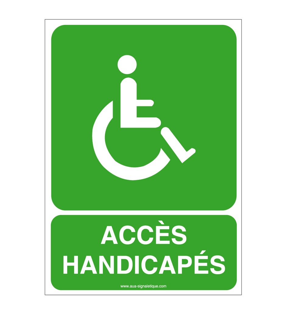 Panneau Accès Handicapés Vertical