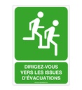 Panneau Dirigez-vous vers les Issues... - Verti