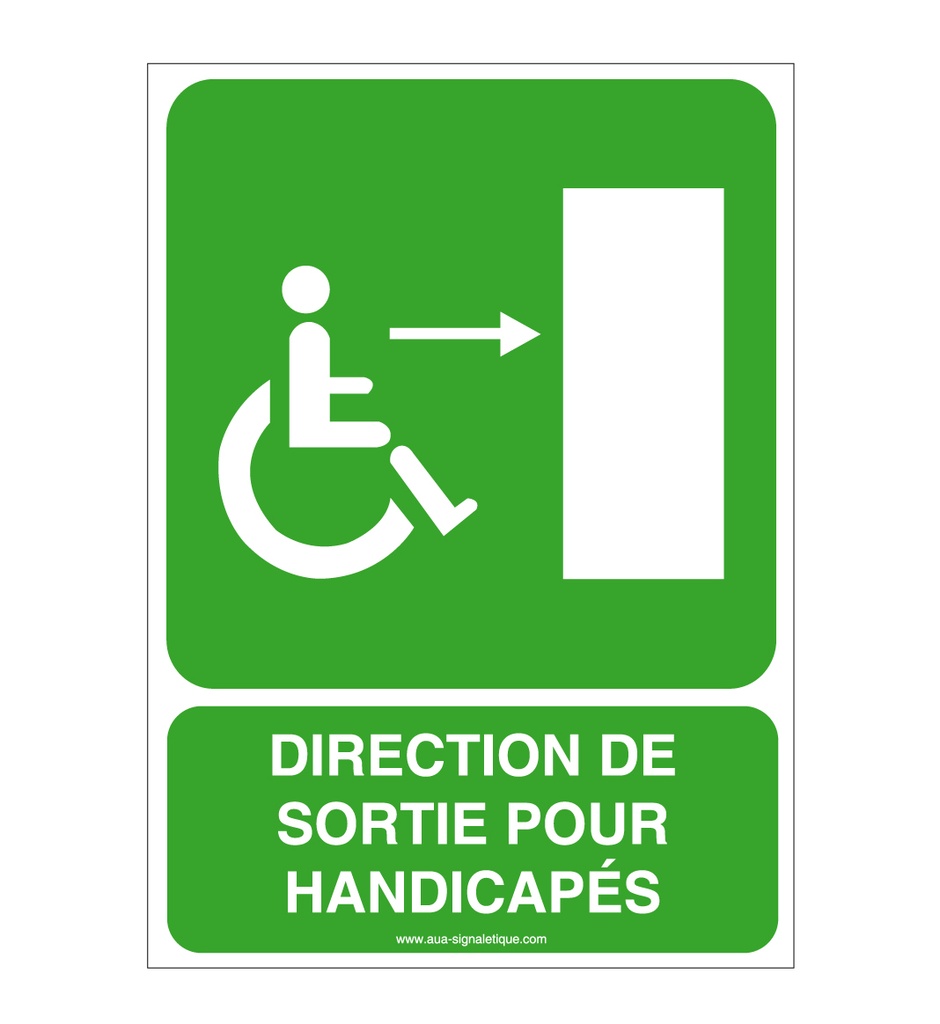 Panneau Direction Sortie Handi Dr - V