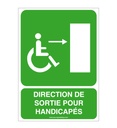 Panneau Direction Sortie Handi Dr - V