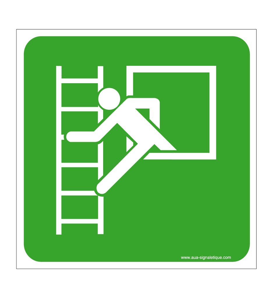 Panneau Fenêtre de Secours avec Echelle
