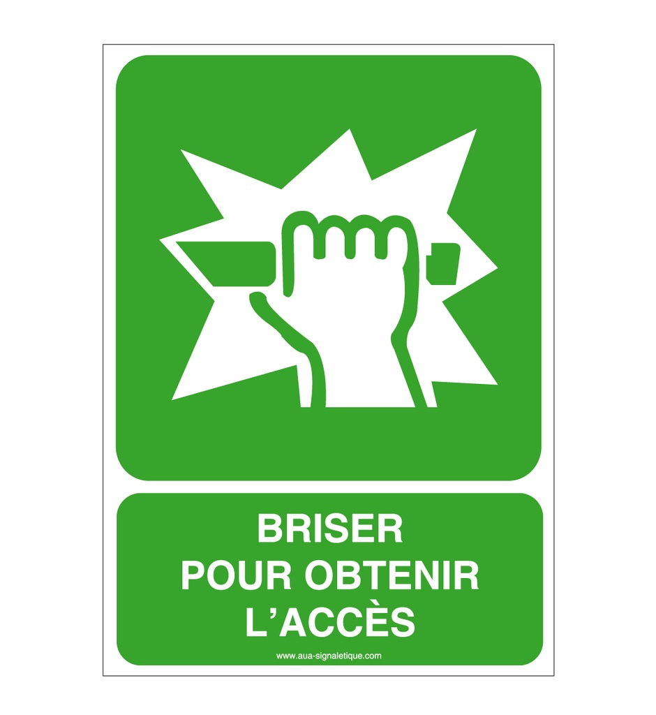 Panneau Briser pour obtenir l'accès - AI