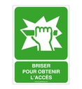 Panneau Briser pour obtenir l'accès - AI