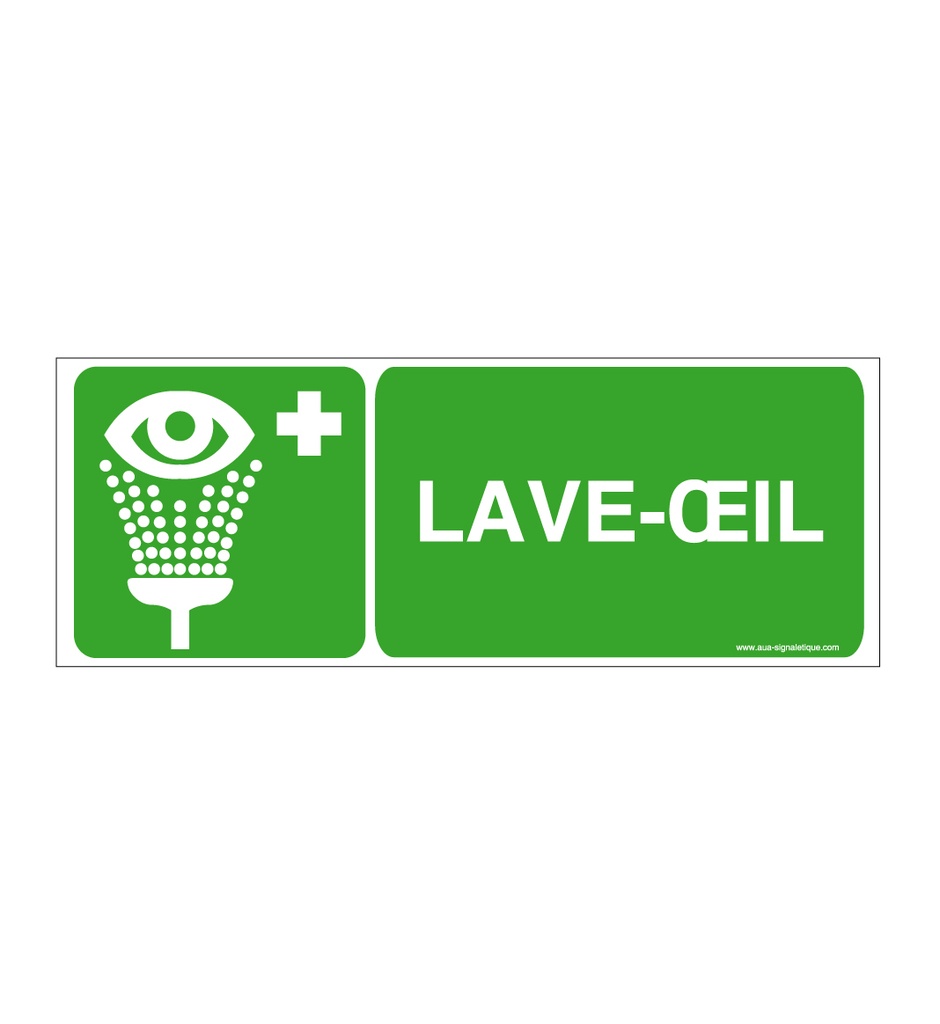 Panneau Lave oeil avec picto-B