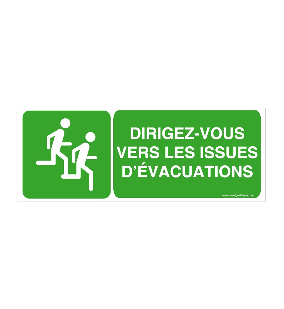 Panneau Dirigez-Vous vers les Issues... - B