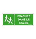 Panneau Evacuez dans le calme - B
