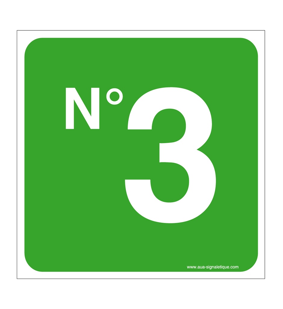 Panneau Numéro