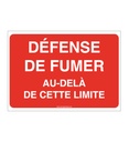 Panneau Défense de fumer au-delà de cette limite - AP