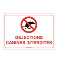 Panneau Déjections canines interdites - AP