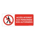 Panneau Accès Interdit Aux Personnes Non Autorisées