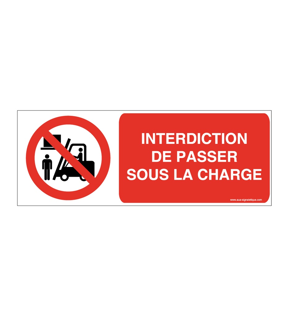 Panneau Interdiction de Passer sous la Charge 02