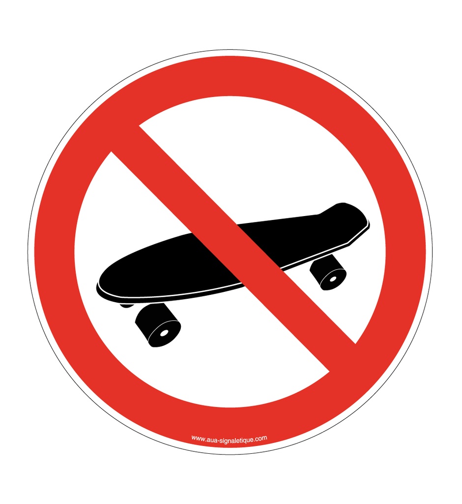 Panneau Interdiction au Skateboard