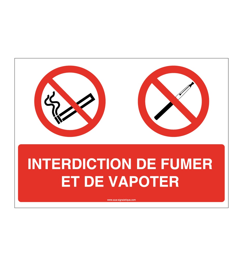 Panneau Interdiction de Fumer et de Vapoter