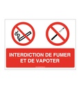 Panneau Interdiction de Fumer et de Vapoter