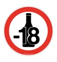 Panneau Alcool interdit aux moins de 18 ans