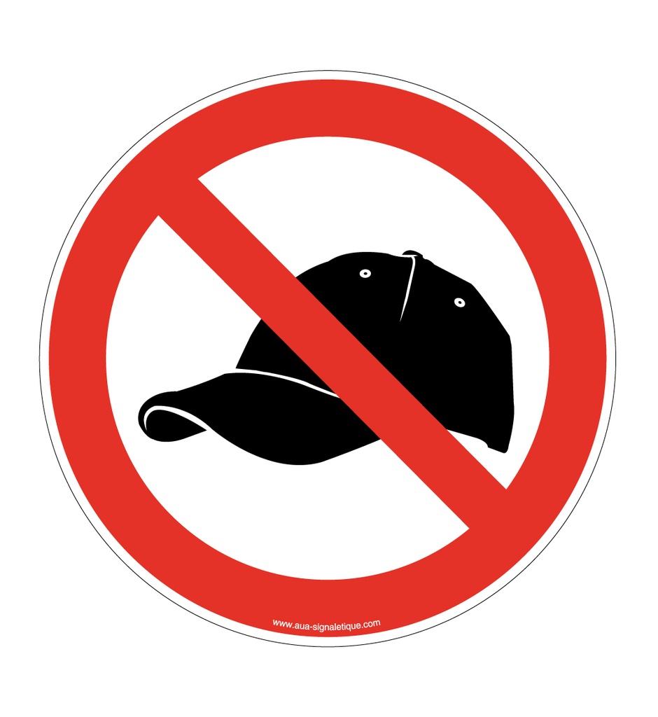 Panneau Casquette interdite