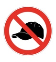 Panneau Casquette interdite