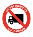 Panneau Entrée interdite aux camions