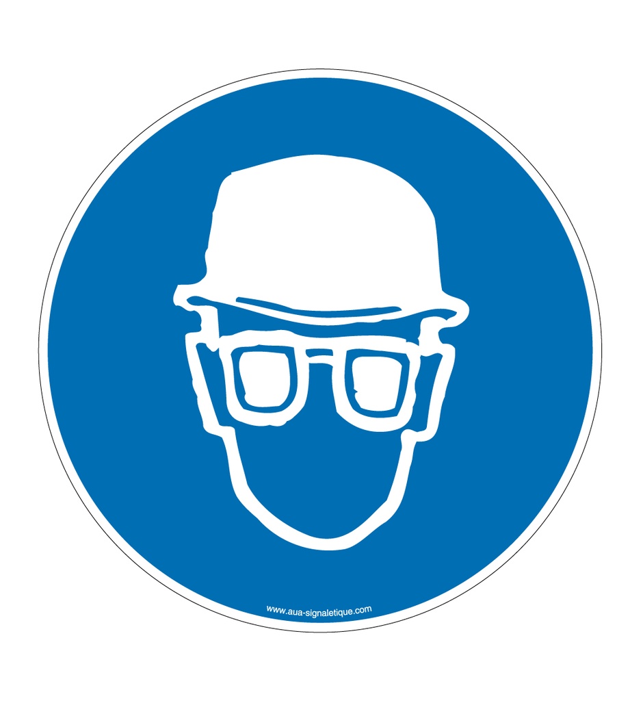 Panneau Casque et lunettes obligatoires