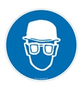 Panneau Casque et lunettes obligatoires