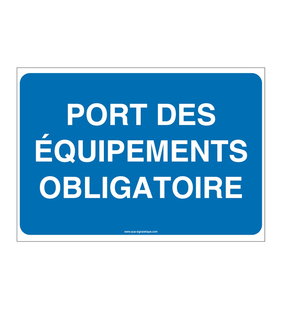 [3370-AP-v-150x105] Panneau Port des Equipements Obligatoire (150 x 105 mm, Vinyle Autocollant)