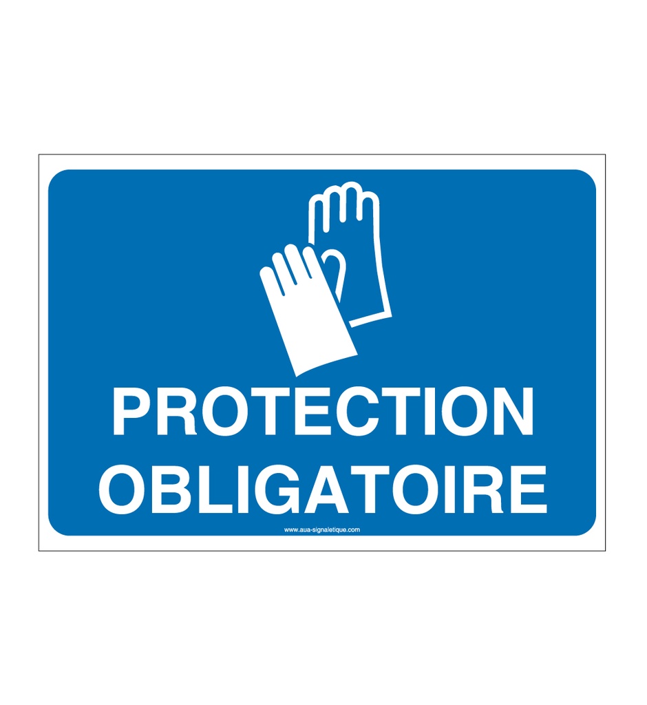 [3385-AP-v-150x105] Panneau protection obligatoire des mains - 01 (150 x 105 mm, Vinyle Autocollant)