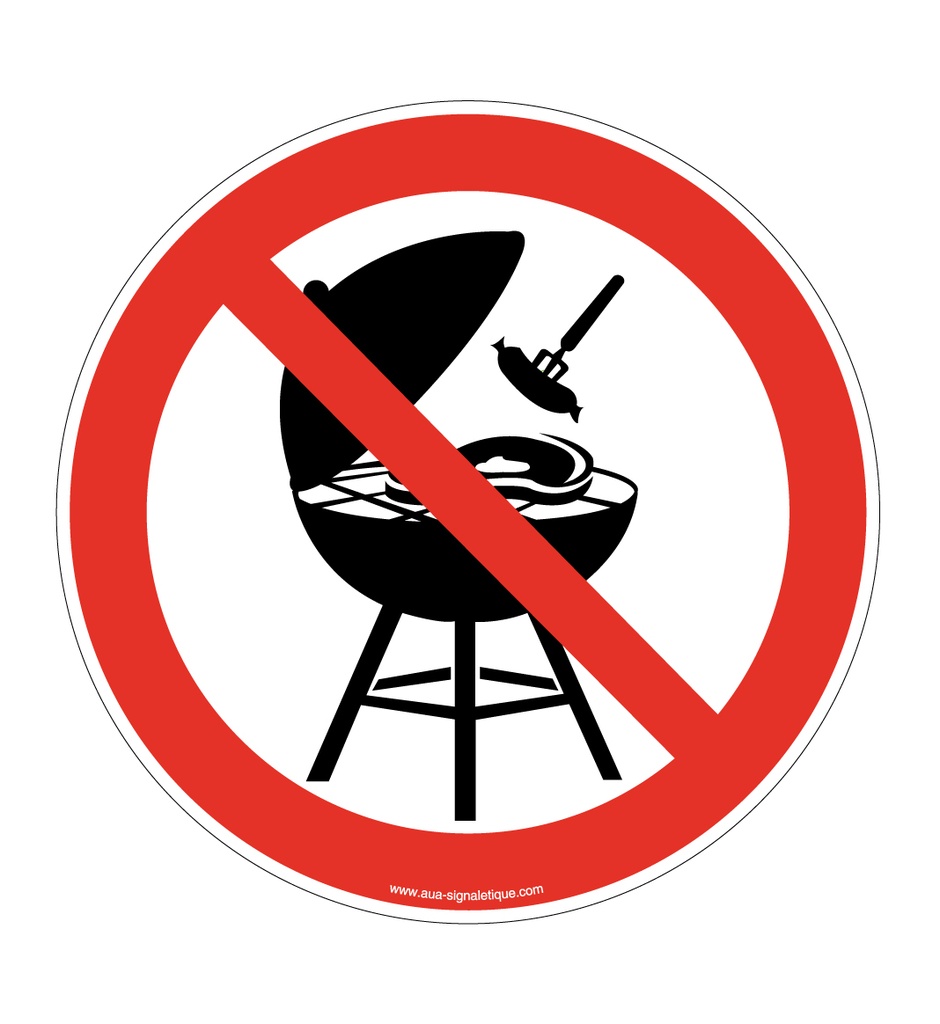 Panneau Barbecue Interdit