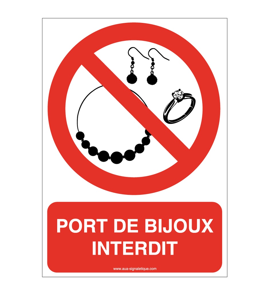 Panneau Bijoux interdits-AI