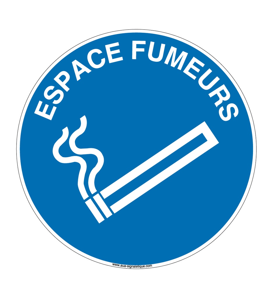 Panneau Espace fumeur texte-R