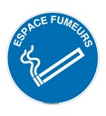 Panneau Espace fumeur texte-R