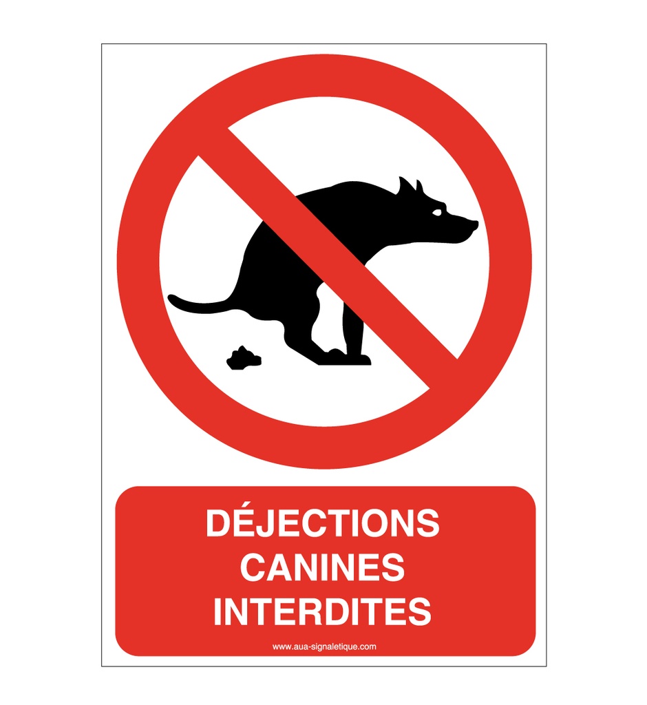 Panneau Déjections canines interdites-AI