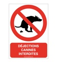 Panneau Déjections canines interdites-AI