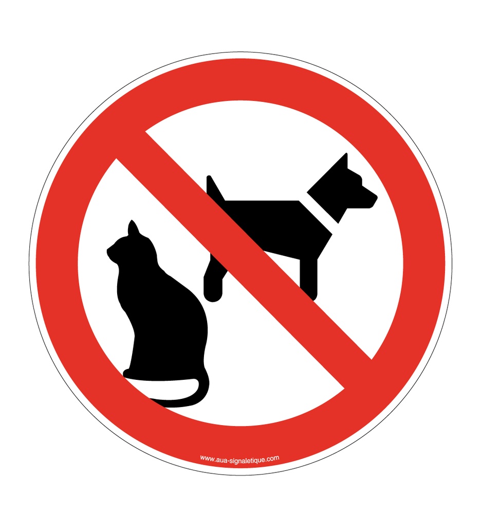 Panneau Animaux interdit - R