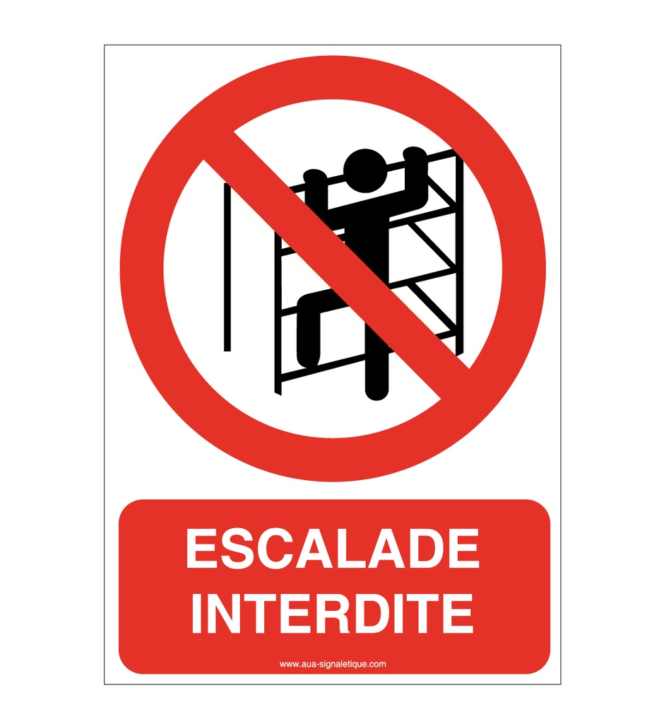 Panneau Escalade interdite-AI